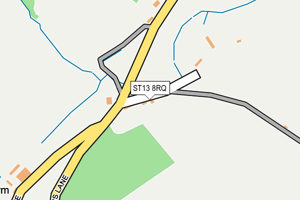 ST13 8RQ map - OS OpenMap – Local (Ordnance Survey)