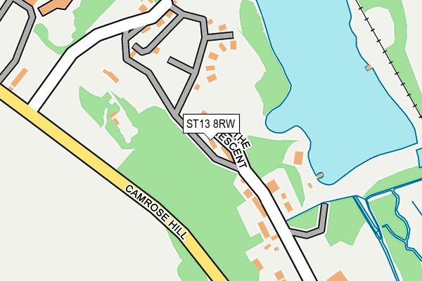 ST13 8RW map - OS OpenMap – Local (Ordnance Survey)