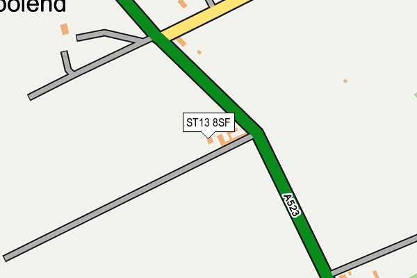 ST13 8SF map - OS OpenMap – Local (Ordnance Survey)