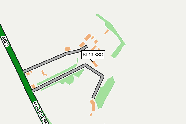 ST13 8SG map - OS OpenMap – Local (Ordnance Survey)