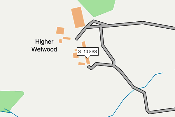 ST13 8SS map - OS OpenMap – Local (Ordnance Survey)