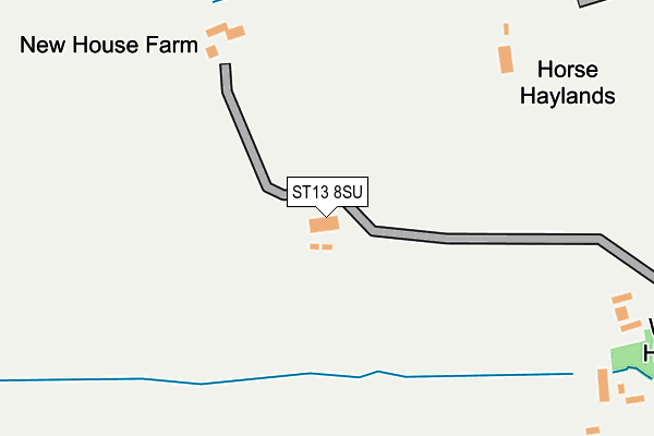 ST13 8SU map - OS OpenMap – Local (Ordnance Survey)