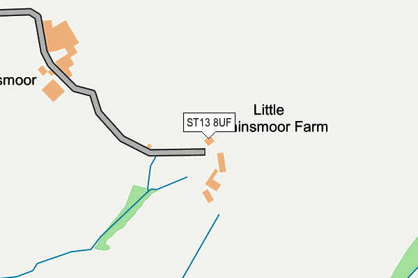 ST13 8UF map - OS OpenMap – Local (Ordnance Survey)