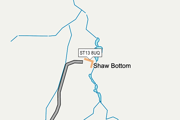 ST13 8UQ map - OS OpenMap – Local (Ordnance Survey)
