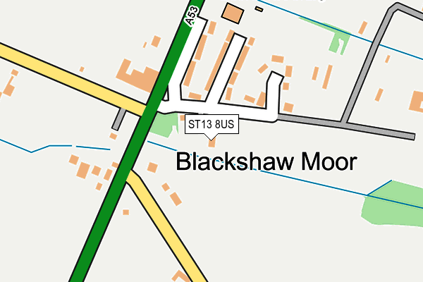 ST13 8US map - OS OpenMap – Local (Ordnance Survey)