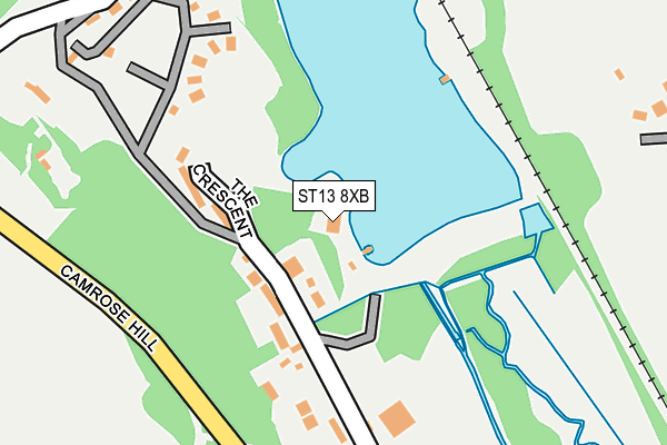 ST13 8XB map - OS OpenMap – Local (Ordnance Survey)