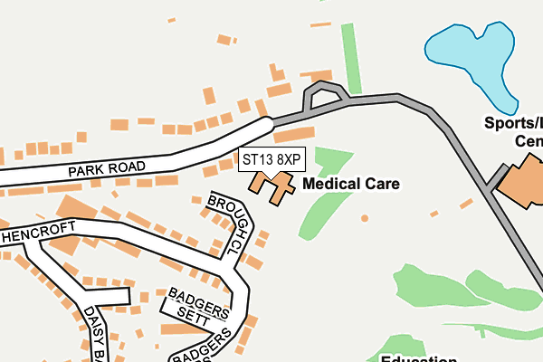 ST13 8XP map - OS OpenMap – Local (Ordnance Survey)