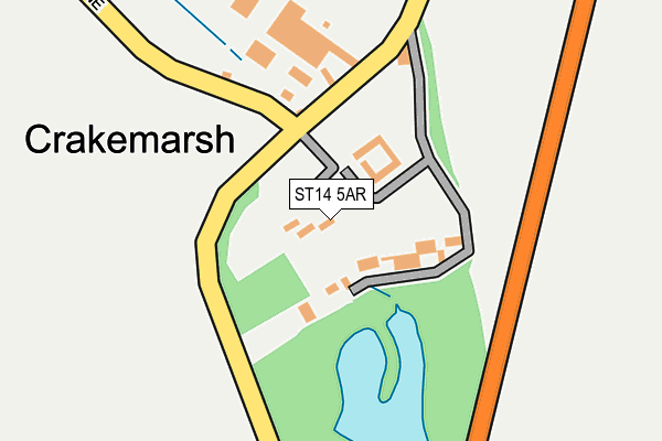 ST14 5AR map - OS OpenMap – Local (Ordnance Survey)