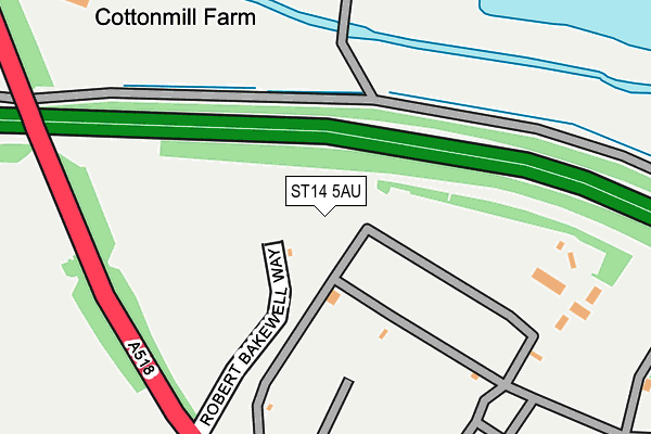 ST14 5AU map - OS OpenMap – Local (Ordnance Survey)
