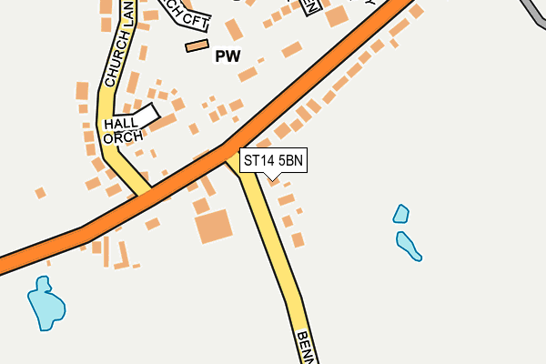 ST14 5BN map - OS OpenMap – Local (Ordnance Survey)