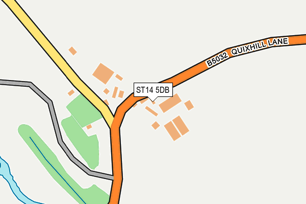 ST14 5DB map - OS OpenMap – Local (Ordnance Survey)