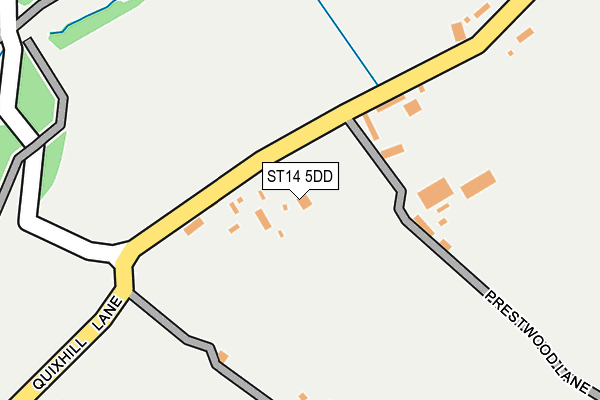ST14 5DD map - OS OpenMap – Local (Ordnance Survey)
