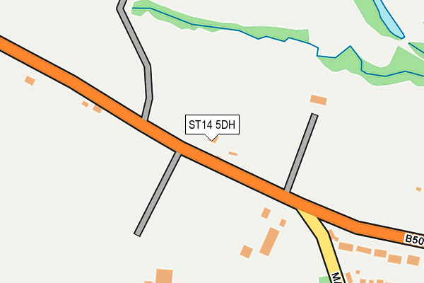 ST14 5DH map - OS OpenMap – Local (Ordnance Survey)