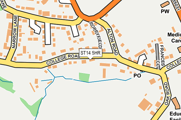 ST14 5HR map - OS OpenMap – Local (Ordnance Survey)