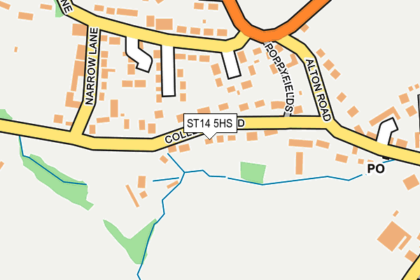 ST14 5HS map - OS OpenMap – Local (Ordnance Survey)