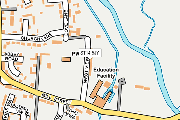 ST14 5JY map - OS OpenMap – Local (Ordnance Survey)