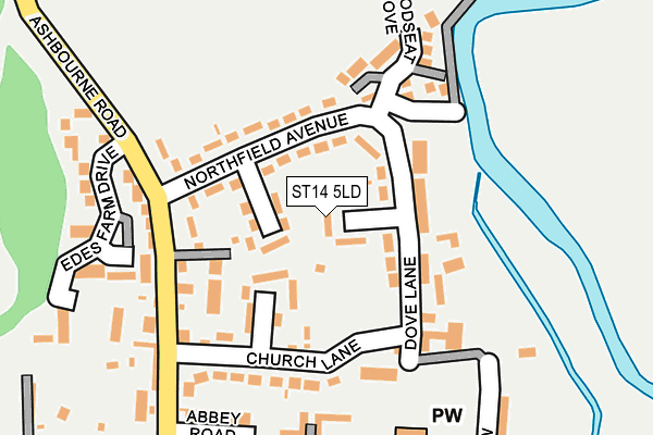 ST14 5LD map - OS OpenMap – Local (Ordnance Survey)