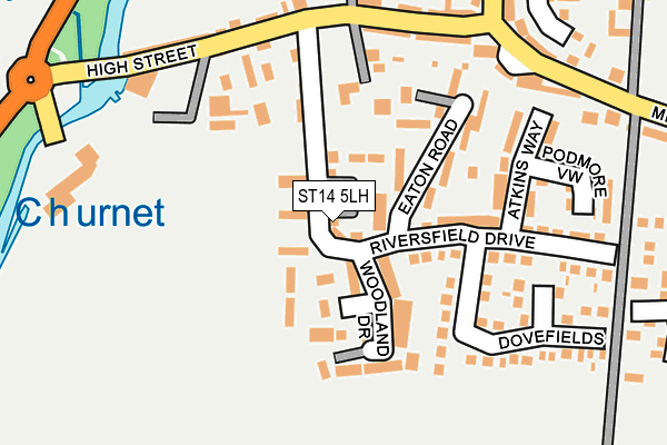 ST14 5LH map - OS OpenMap – Local (Ordnance Survey)