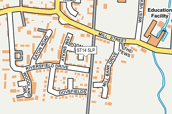 ST14 5LP map - OS OpenMap – Local (Ordnance Survey)