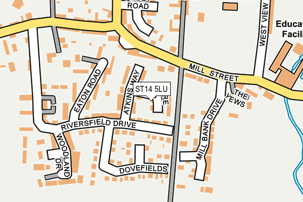 ST14 5LU map - OS OpenMap – Local (Ordnance Survey)