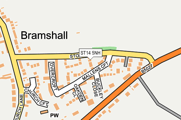 ST14 5NH map - OS OpenMap – Local (Ordnance Survey)