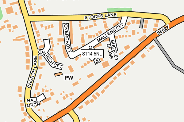 ST14 5NL map - OS OpenMap – Local (Ordnance Survey)