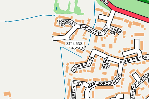 ST14 5NS map - OS OpenMap – Local (Ordnance Survey)