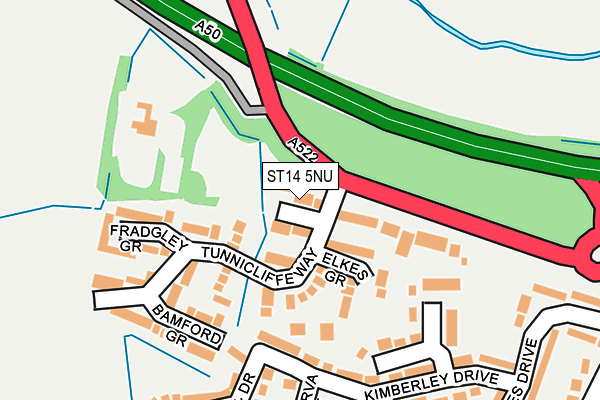 ST14 5NU map - OS OpenMap – Local (Ordnance Survey)