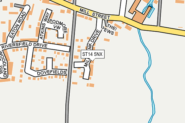 ST14 5NX map - OS OpenMap – Local (Ordnance Survey)