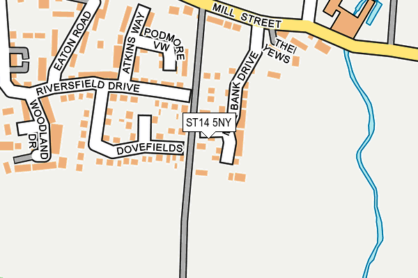 ST14 5NY map - OS OpenMap – Local (Ordnance Survey)