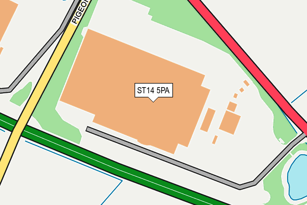 ST14 5PA map - OS OpenMap – Local (Ordnance Survey)