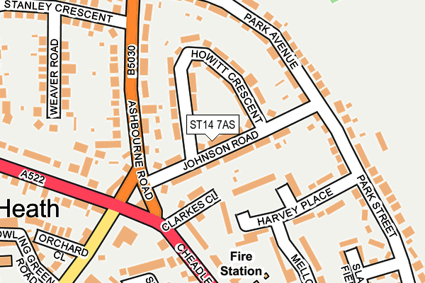 ST14 7AS map - OS OpenMap – Local (Ordnance Survey)