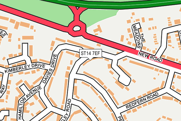 ST14 7EF map - OS OpenMap – Local (Ordnance Survey)