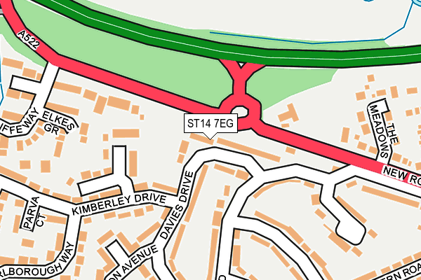 ST14 7EG map - OS OpenMap – Local (Ordnance Survey)