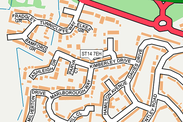 ST14 7EH map - OS OpenMap – Local (Ordnance Survey)