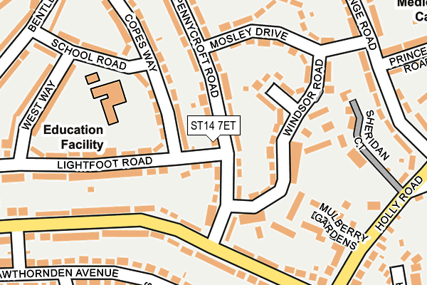 ST14 7ET map - OS OpenMap – Local (Ordnance Survey)