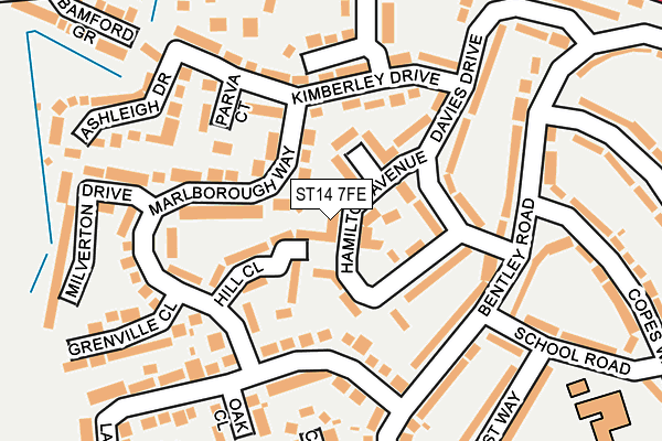ST14 7FE map - OS OpenMap – Local (Ordnance Survey)