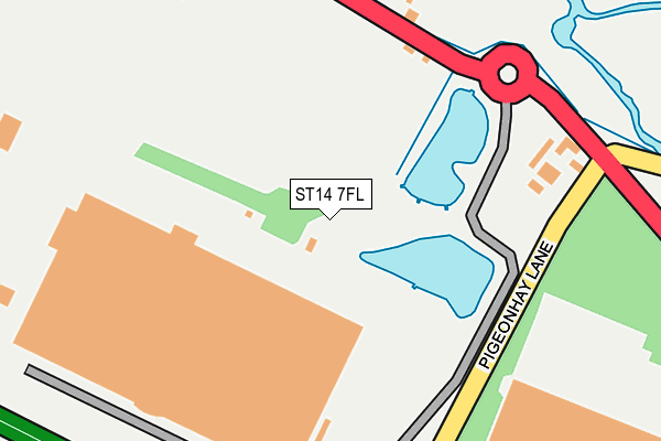 ST14 7FL map - OS OpenMap – Local (Ordnance Survey)