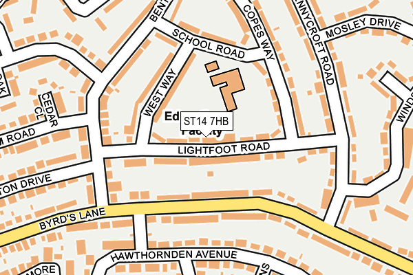 ST14 7HB map - OS OpenMap – Local (Ordnance Survey)