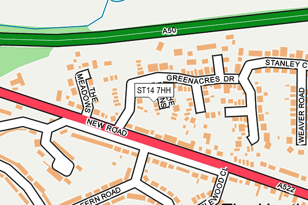 ST14 7HH map - OS OpenMap – Local (Ordnance Survey)