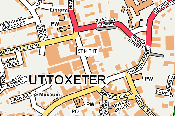 Map of MALTINGS GARAGE (UTTOXETER) LIMITED at local scale