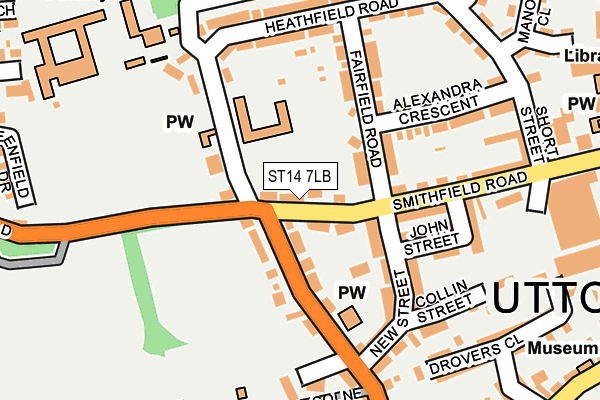 ST14 7LB map - OS OpenMap – Local (Ordnance Survey)