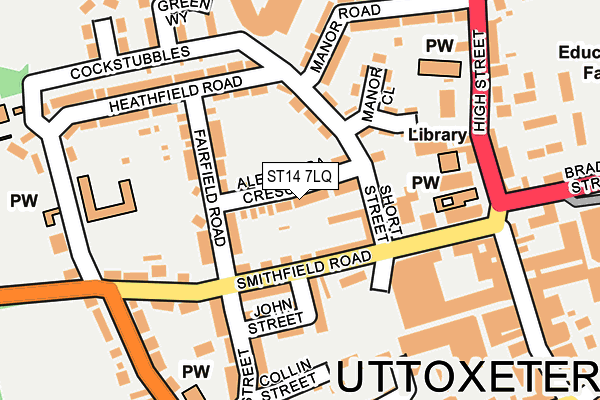 ST14 7LQ map - OS OpenMap – Local (Ordnance Survey)