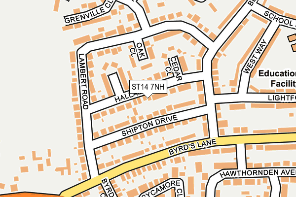 ST14 7NH map - OS OpenMap – Local (Ordnance Survey)