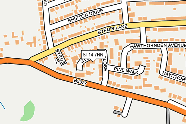 ST14 7NN map - OS OpenMap – Local (Ordnance Survey)