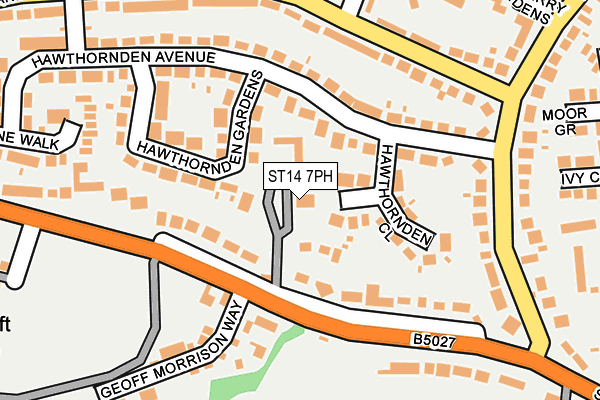 ST14 7PH map - OS OpenMap – Local (Ordnance Survey)