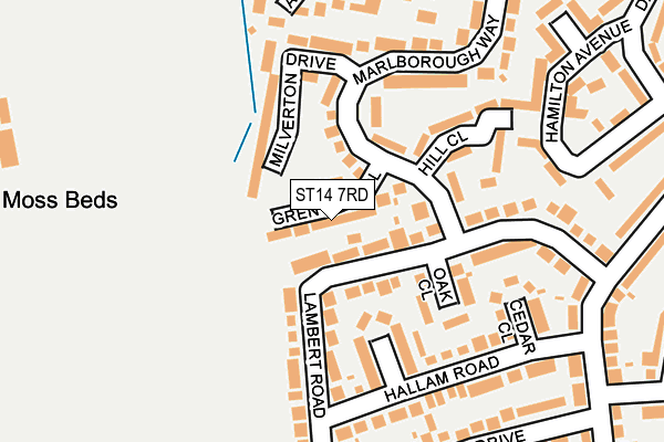 ST14 7RD map - OS OpenMap – Local (Ordnance Survey)