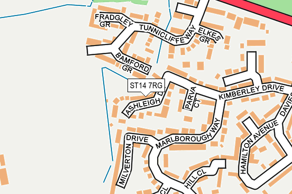 ST14 7RG map - OS OpenMap – Local (Ordnance Survey)