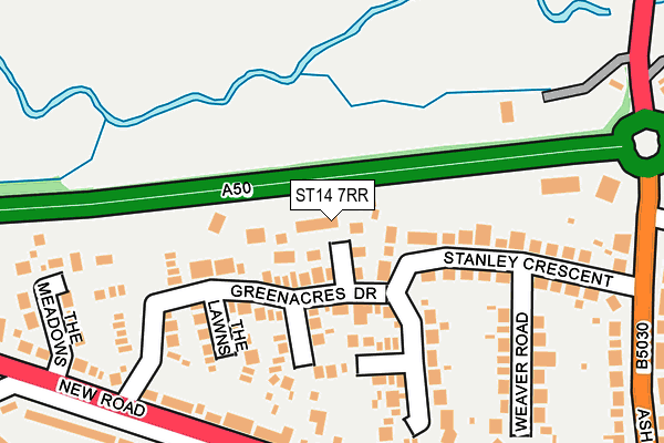 ST14 7RR map - OS OpenMap – Local (Ordnance Survey)