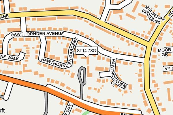 ST14 7SG map - OS OpenMap – Local (Ordnance Survey)